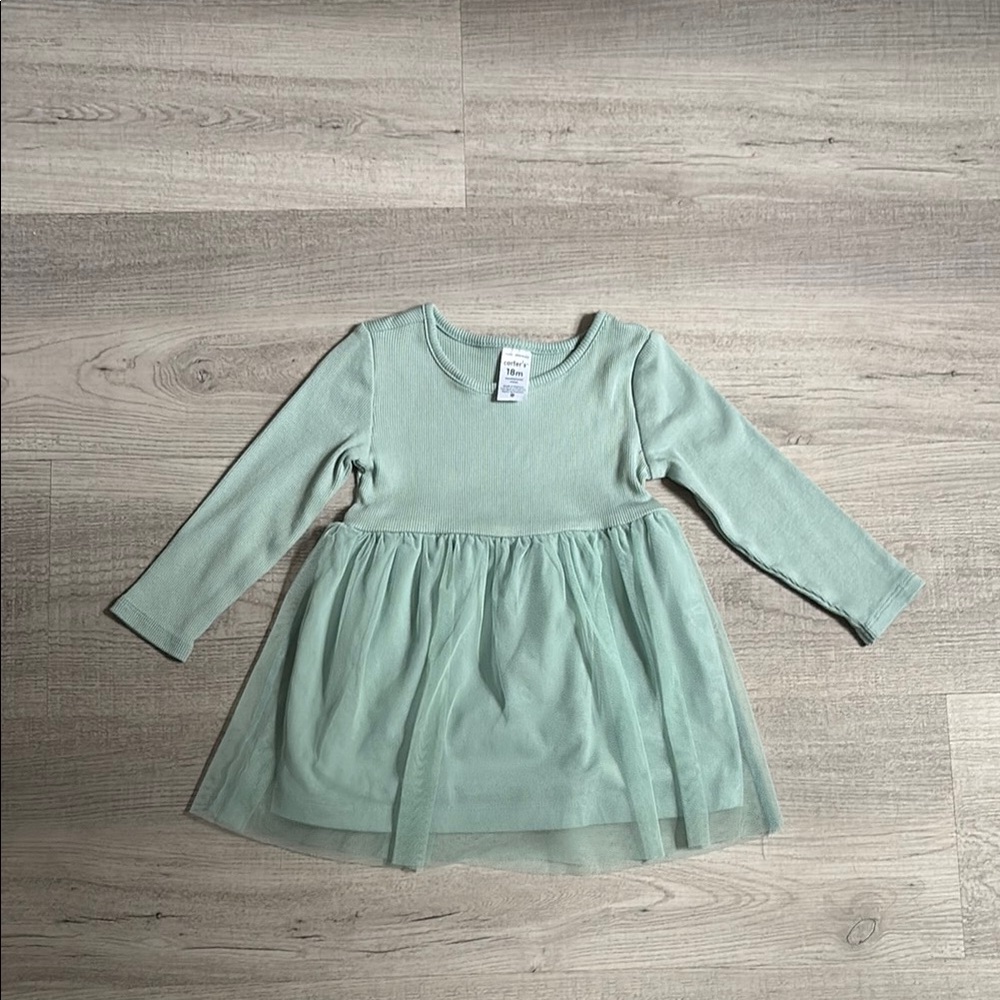 Carters Ribbed Tulle Dress